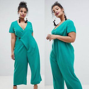 ASOS Curve Wrap Green Jumpsuit